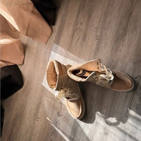 Sperry Acklin/Gold Camo Boat Shores, size 10, (W) - Picture 3 of 7